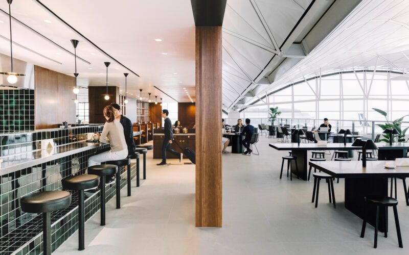 Cathay Pacific lounge at Hong Kong International Airport Noodle Bar