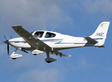 Cirrus SR 22 parachute deployed