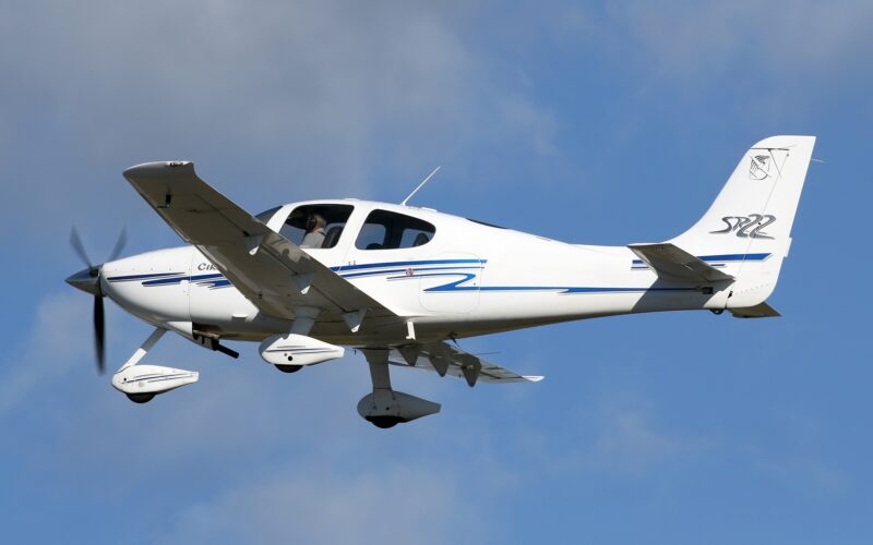 Cirrus SR 22 parachute deployed