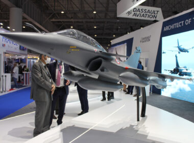 Dassault Aviation exhibitor pavilion at Dubai Airshow 2021