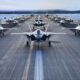 Lockheed Martin F-35 and F-16 elephant walk