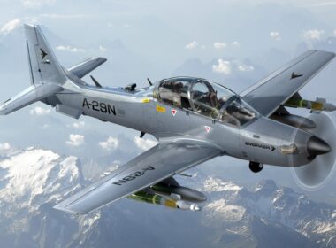 Embraer A-29 Super Tucano combat aircraft