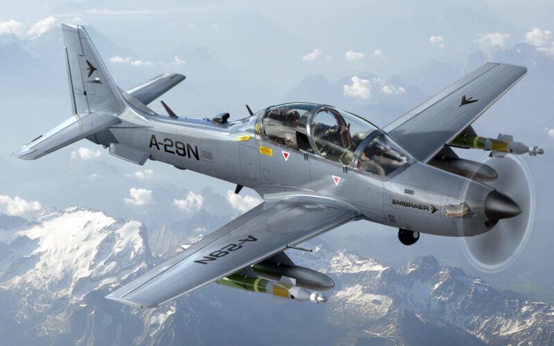 Embraer A-29 Super Tucano combat aircraft