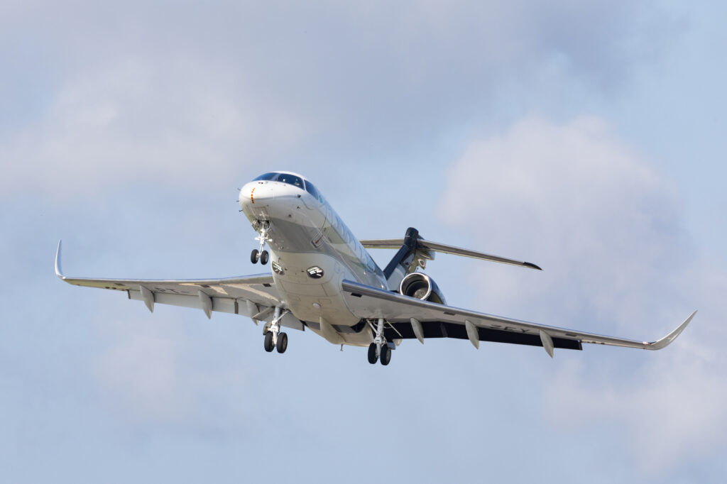 Embraer Praetor 500 flying on Sustainable Aviation Fuel (SAF)