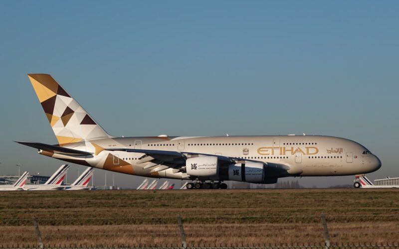 Etihad Airways restored its third Airbus A380