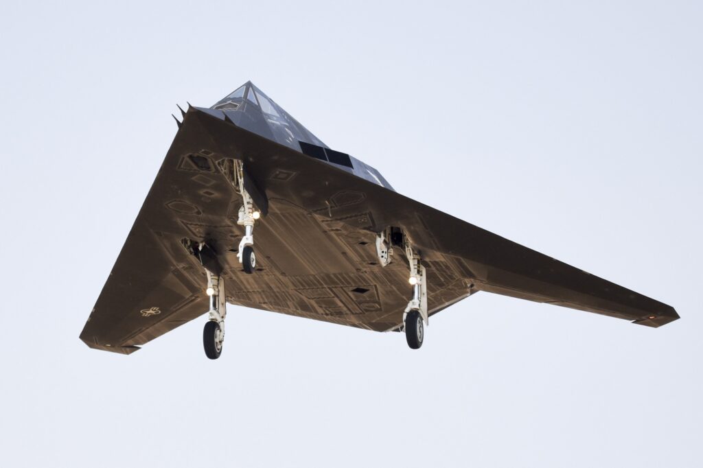 F-117 Nighthawk taking off