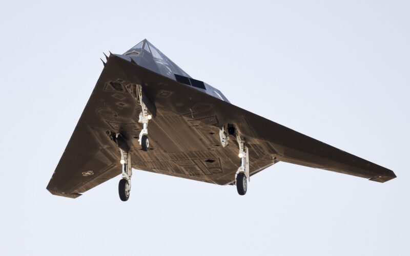 F-117 Nighthawk taking off