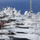 F-18 Super Hornets onboard the USS Gerald R. Ford aircraft carrier in the Eastern Mediterranean