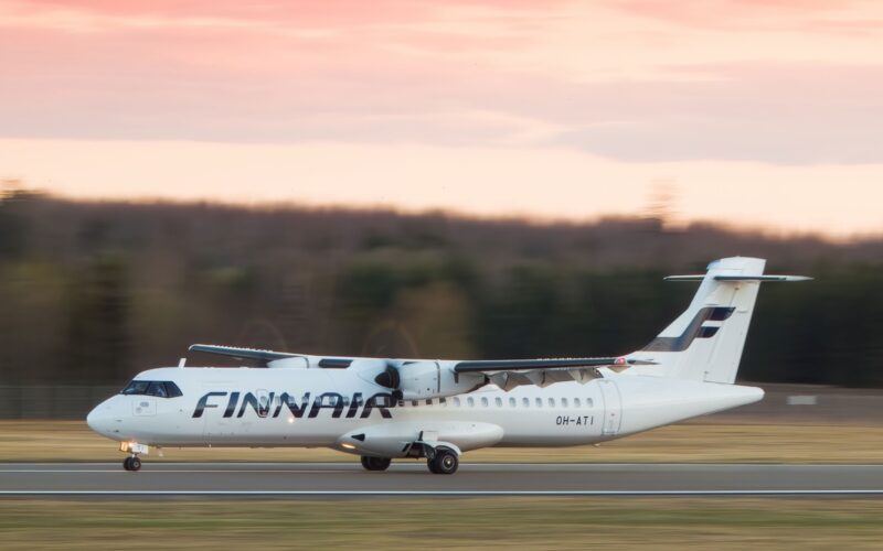 Finnair ATR at Tartu Airport, Estonia