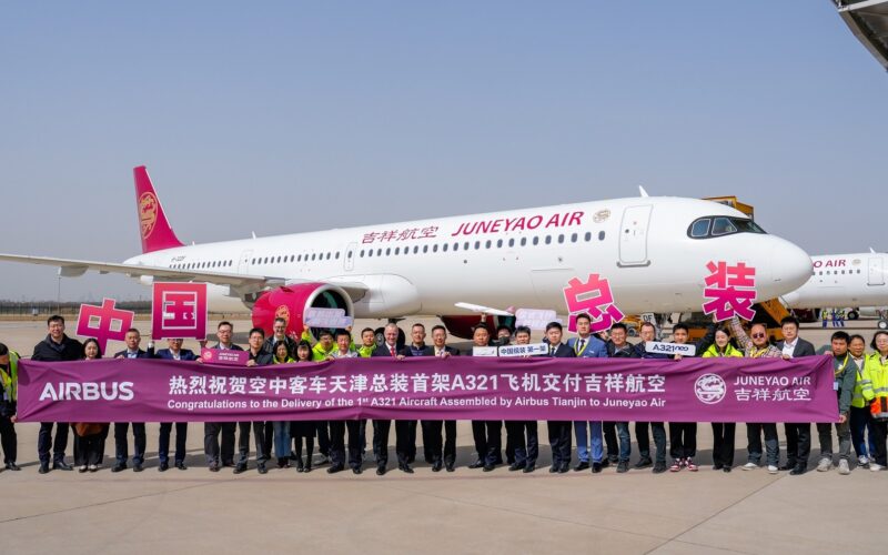 Airbus delivered the first A321neo from the Tianjin FAL