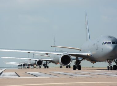 Five Boeing KC-46A Pegasus tankers