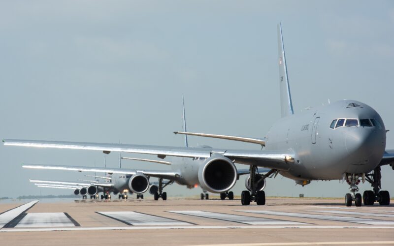 Five Boeing KC-46A Pegasus tankers