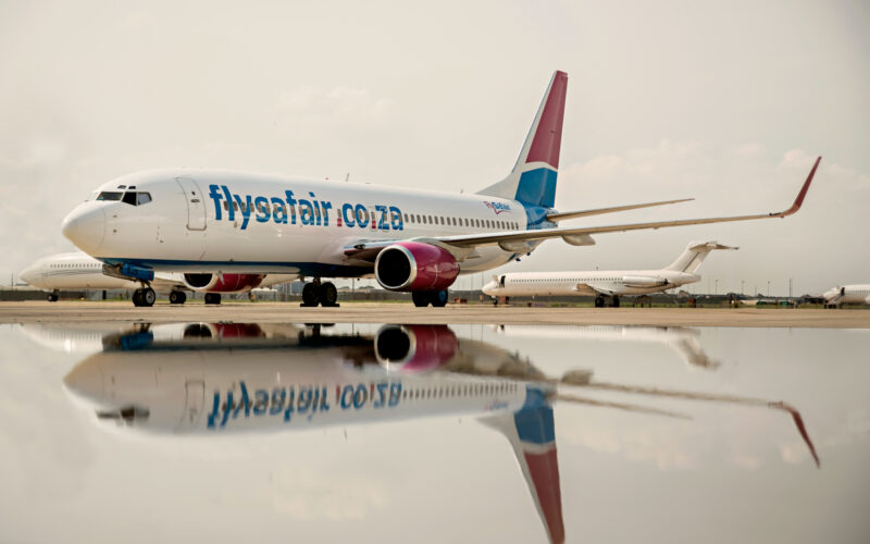 FlySafair B737 800 ZsSJS Water Reflection