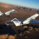 Gulfstream G500 G600 business jets flying in formation