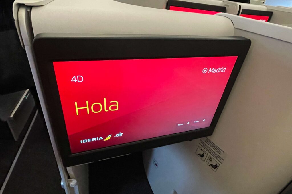 Iberia A350 Next screen