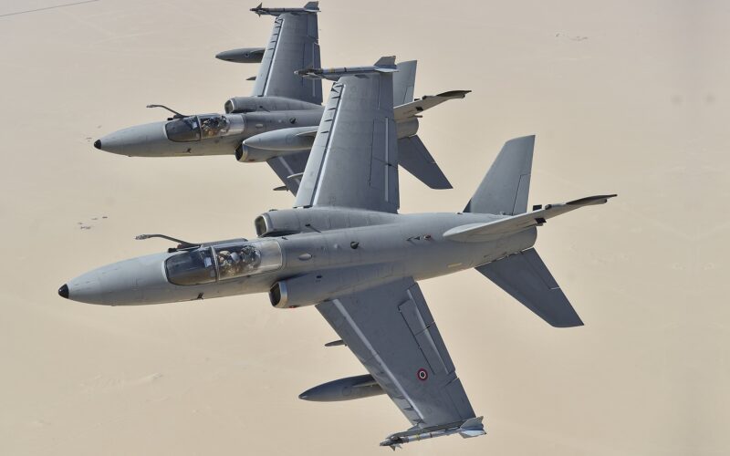 Italian Air Force AMX ground-attack aircraft