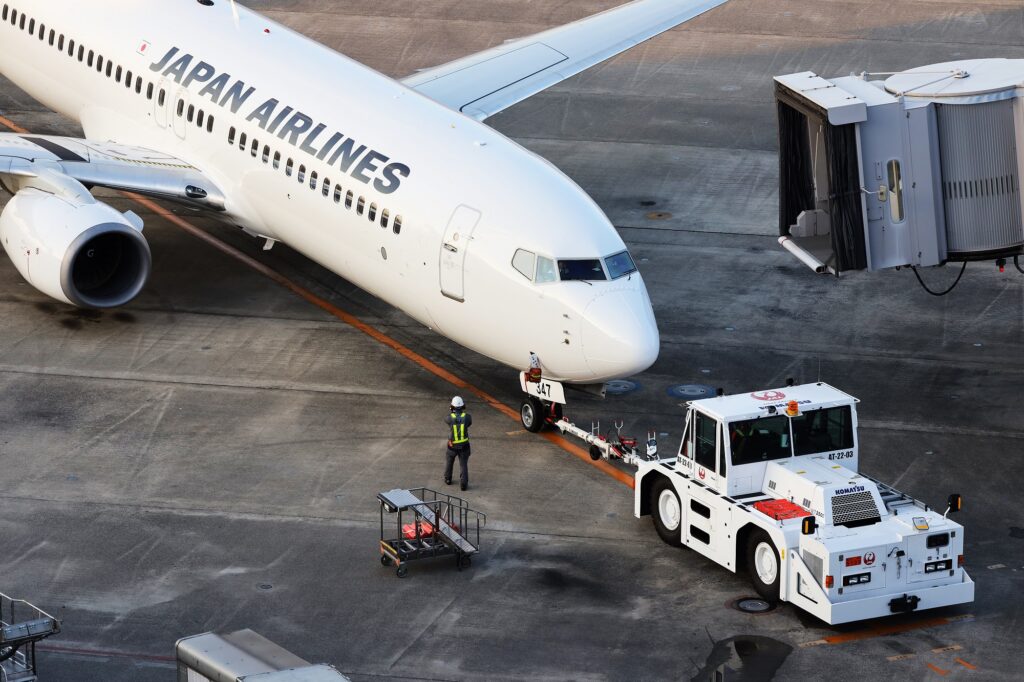 Japan Airlines Boeing 737 800 at Tokyo Haneda International Airport