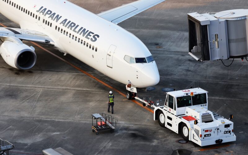 Japan Airlines Boeing 737 800 at Tokyo Haneda International Airport