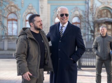 Joe Biden and Volodymyr Zelenskyy in Kyiv, Ukraine