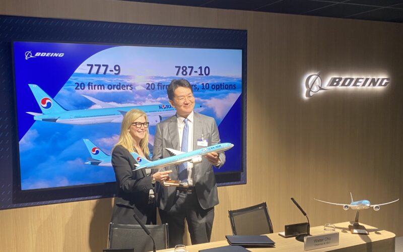 Korean Air and Boeing sign order for 787-10 and 777-9 widebody aircraft