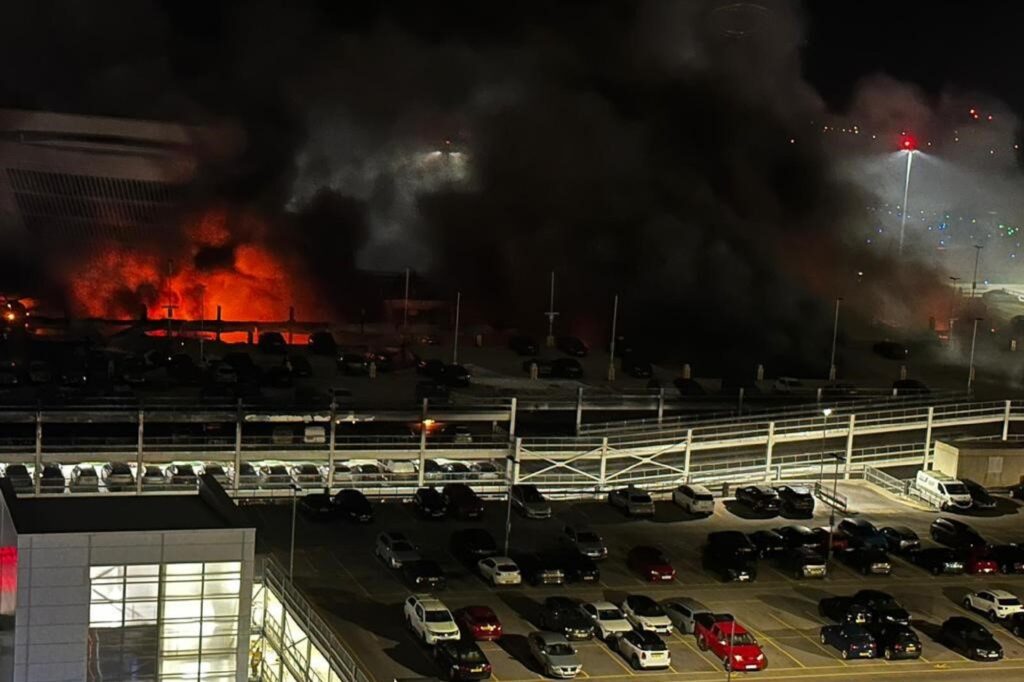 London Luton Airport fire car park