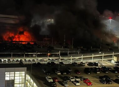 London Luton Airport fire car park