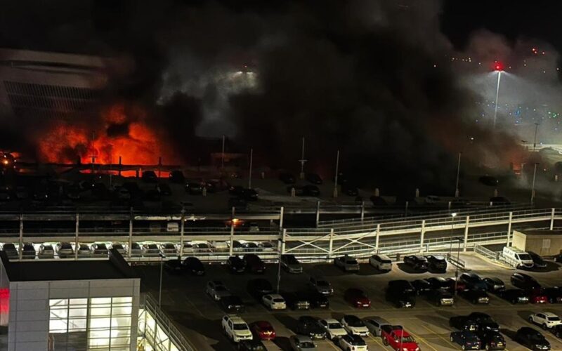 London Luton Airport fire car park