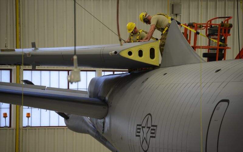 Tilting the tail on a KC-135