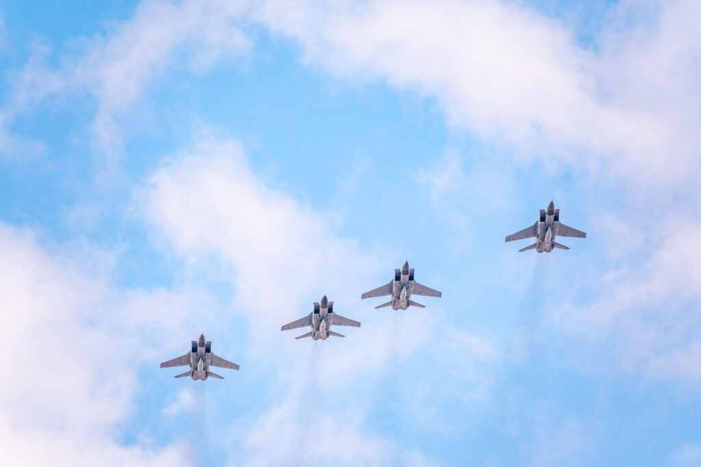 MiG-31K attack aircraft carrying Kinzhal missiles