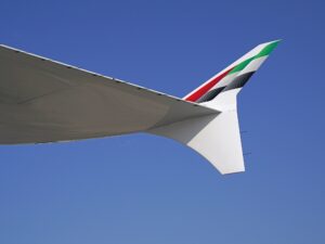 Emirates new livery and the new design of the inner wingtipsharklet