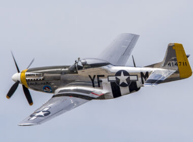 Los Angeles County Air Show, California, USA. North American P-51 Mustang.