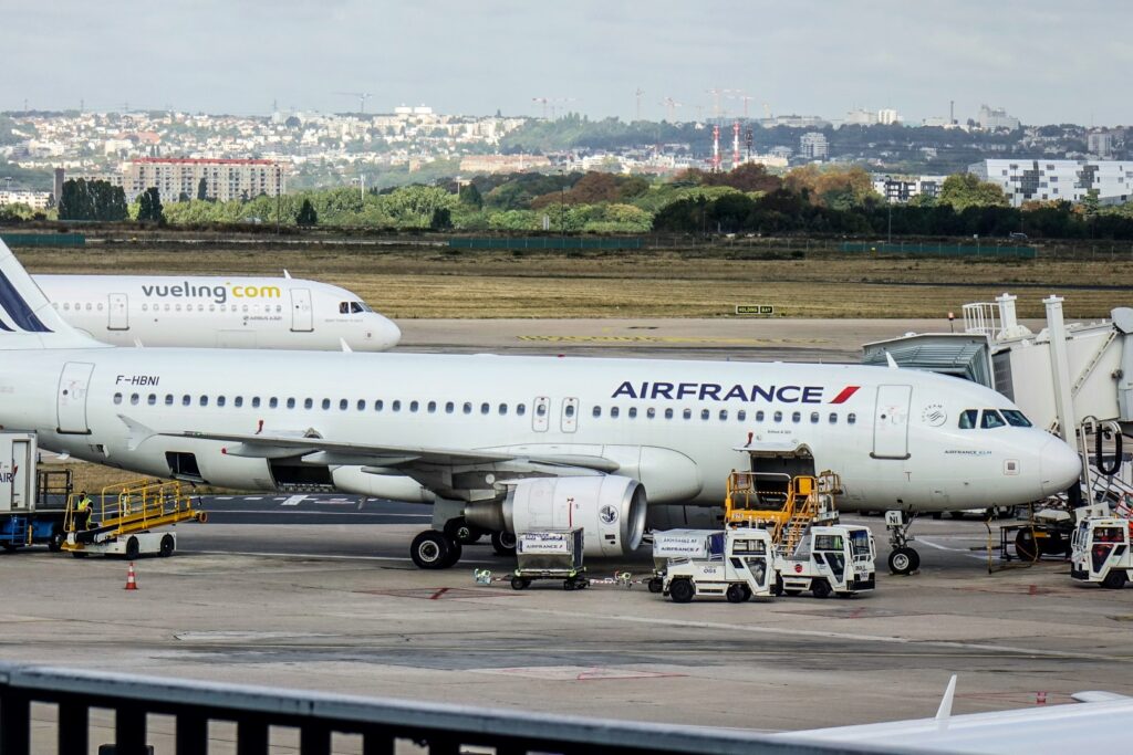 Passenger airplanes docking at Paris Orly Airport ORY Orly is the second busiest French airport 1