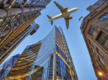 Plane over London