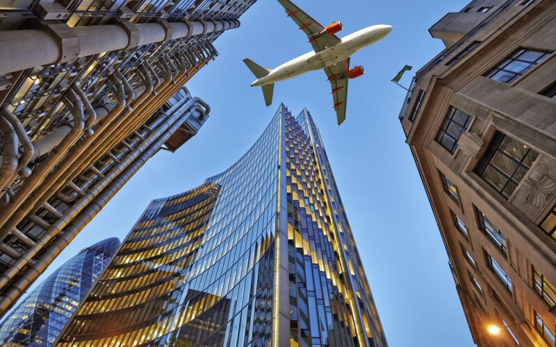 Plane over London