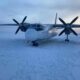 Polar Airlines Antonov 24 frozen river