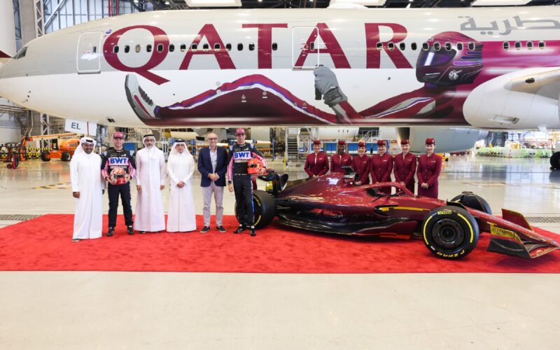 Qatar Airways Boeing 777 F1 livery