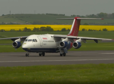 QinetiQ’s RJ100 Airborne Technology Demonstrator taking off