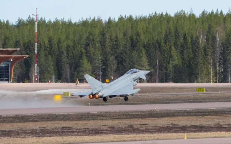 RAF Eurofighter Typhoon jet deploy to Finland