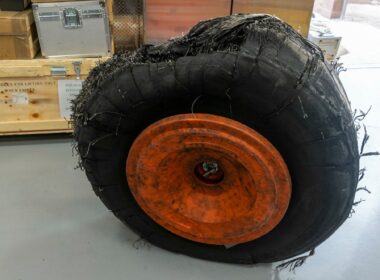 RAF Voyage tire burst blowout