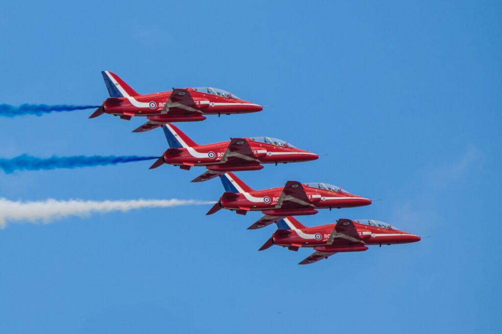 Red Arrows flypast display