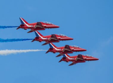 Red Arrows flypast display