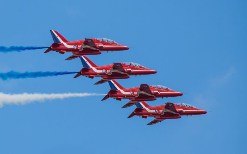 Red Arrows flypast display