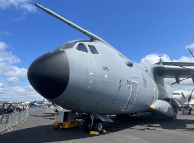 Royal Air Force Airbus A400M airlifter at Farnborough 2024