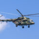 Russian Mi-8 AMTSH military helicopter flying