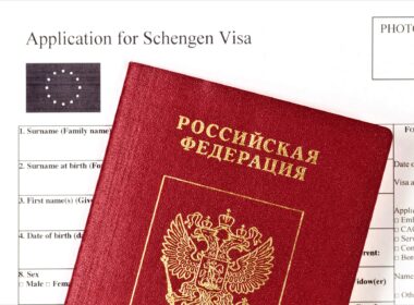 Russian travel passport and application for visa