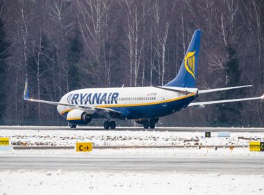 Ryanair Boeing 737 aircraft in Kaunas