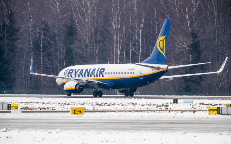 Ryanair Boeing 737 aircraft in Kaunas