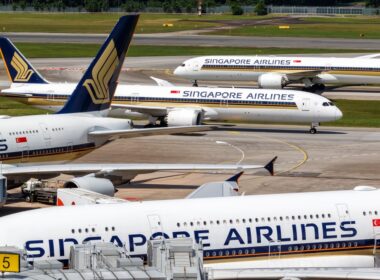 Changi,,Singapore,-,February,3,,2023:,Singapore,Airlines,Airplanes,At