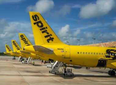 Cancun,,Mexico,-,September,18,,2021:,Spirit,Airlines,Plane,On