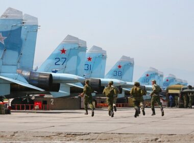 Su-27 fighters at Uglovoye airfield